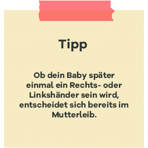 Tipp zur SSW30: Baby Links- oder Rechtshaendler