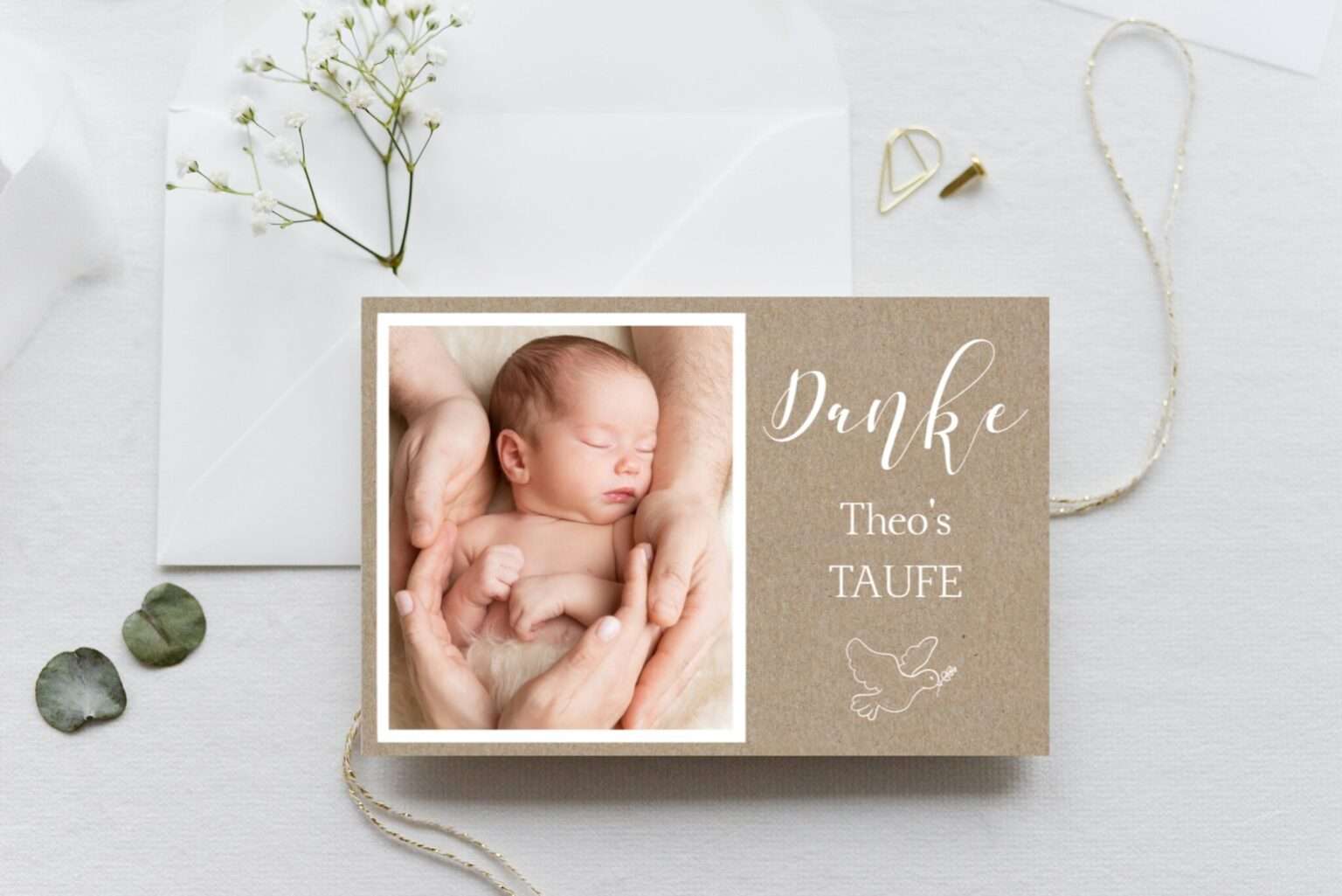 Dankeskarte zur Taufe